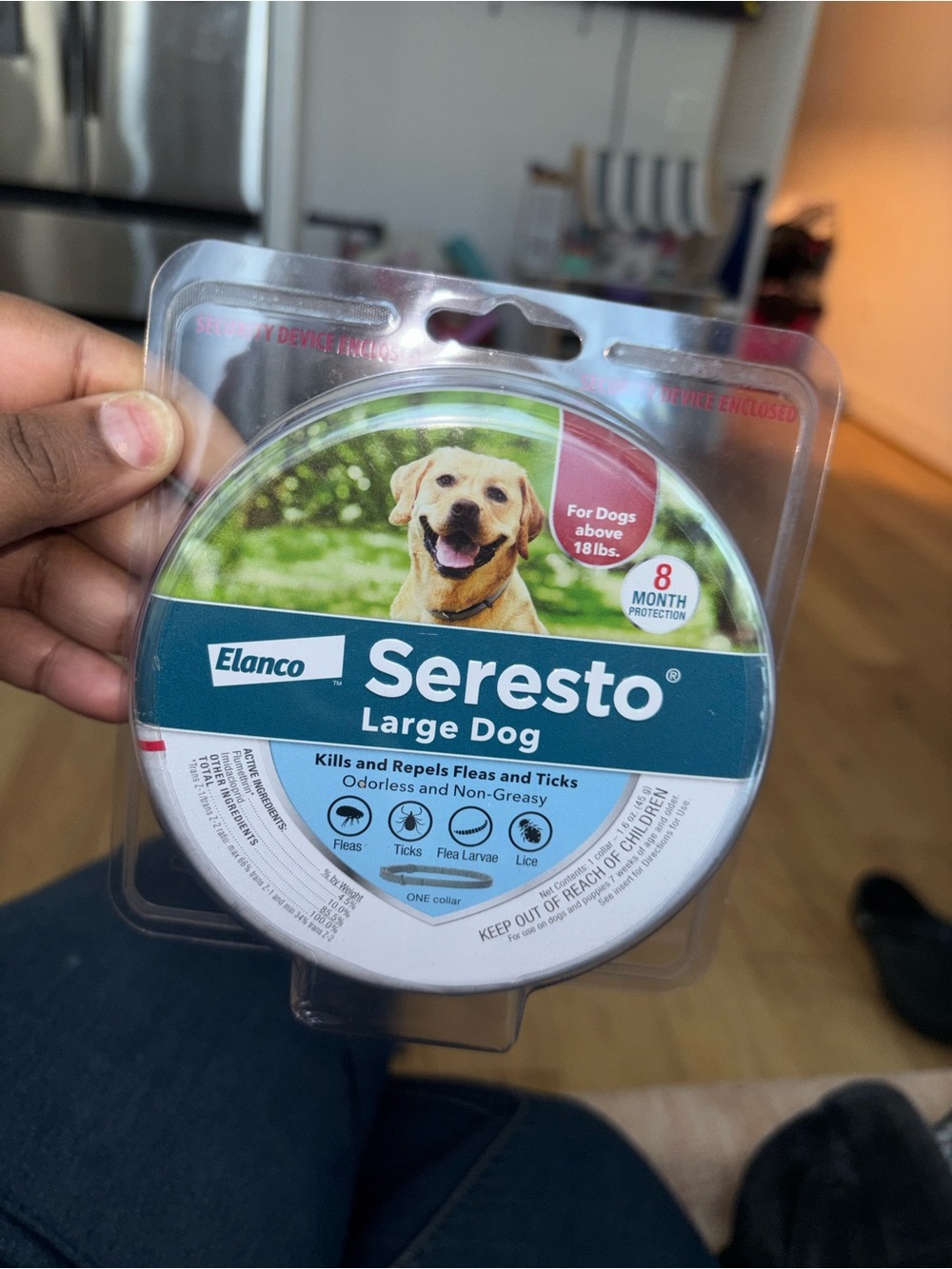 Elan Seresto Large Dog Collar - Blue & White Packaging